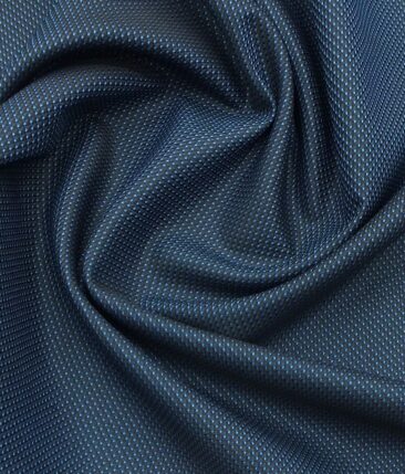 Exquisite Men's Dark Firozi Blue Cotton PinPoint Oxford Weave Shirt Fabric