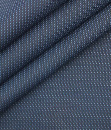 Exquisite Men's Dark Firozi Blue Cotton PinPoint Oxford Weave Shirt Fabric