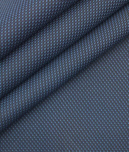 Exquisite Men's Dark Firozi Blue Cotton PinPoint Oxford Weave Shirt Fabric