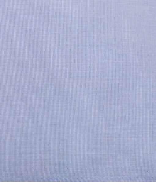 Monza Men's Sky Blue Cotton Fil a Fil Weave Solid Shirt Fabric
