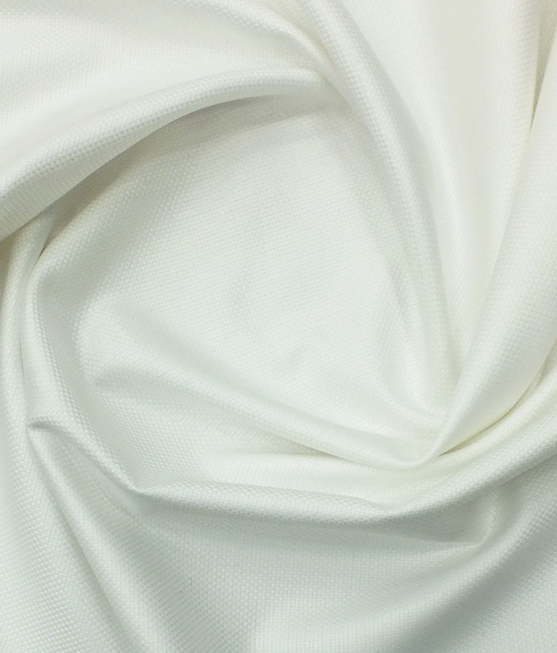 Monza Men's White Giza Cotton Jute Weave Shirt Fabric