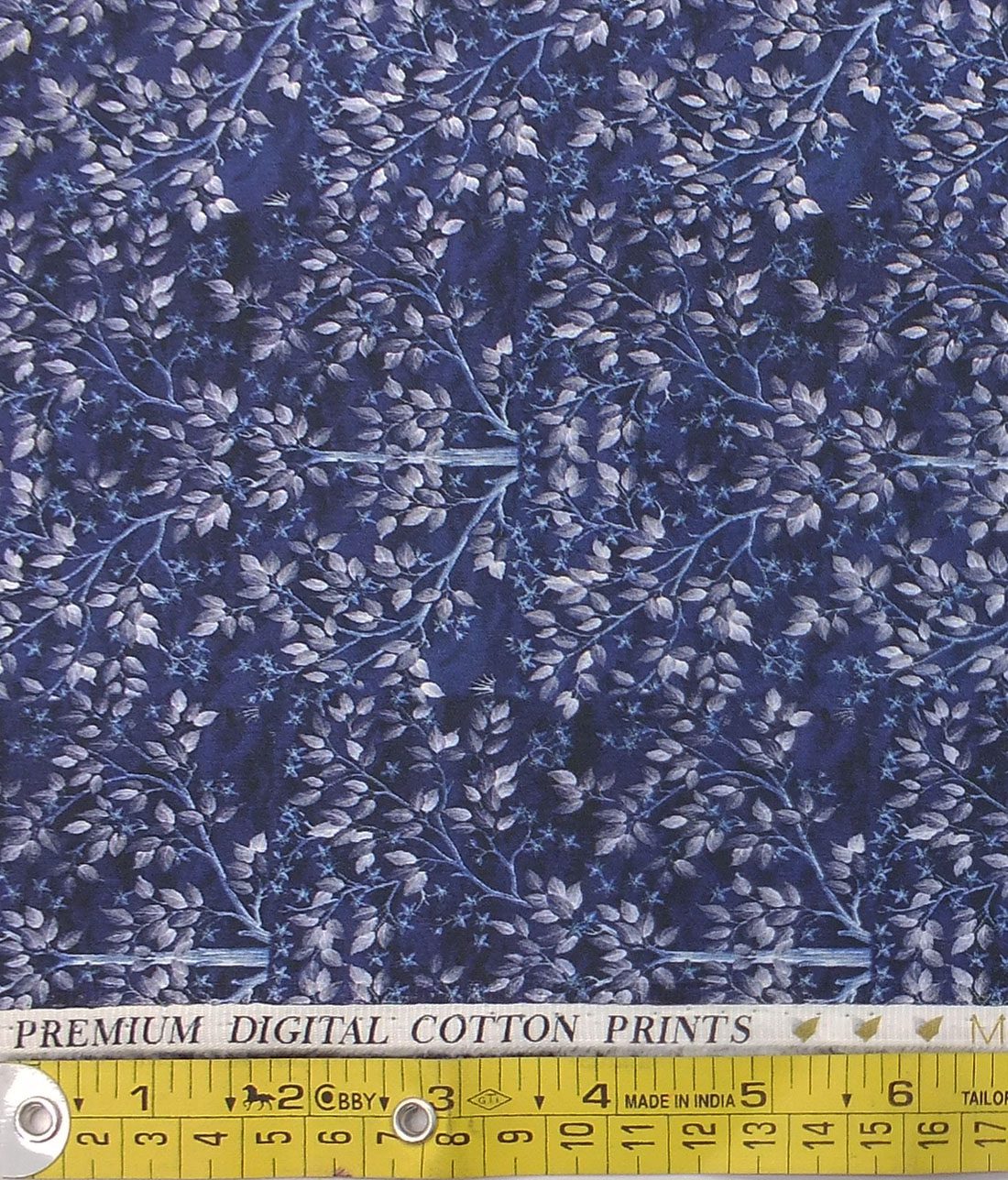 Monza Men's Dark Purple Multicolor Digital Print Cotton Shirt Fabric