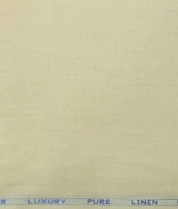 Nemesis ButterMilk Beige 100% Pure Linen Kurta Fabric