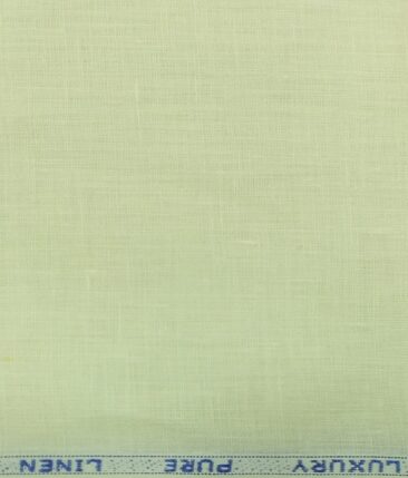 Nemesis Lemonish Cream 100% Pure Linen Kurta Fabric