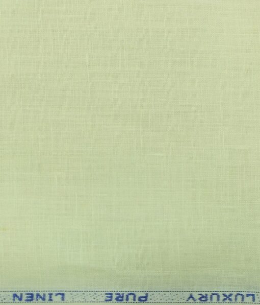 Nemesis Lemonish Cream 100% Pure Linen Kurta Fabric