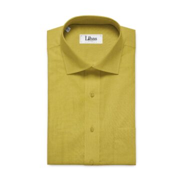 Nemesis Mustard Yellow 100% Pure Linen Shirt Fabric