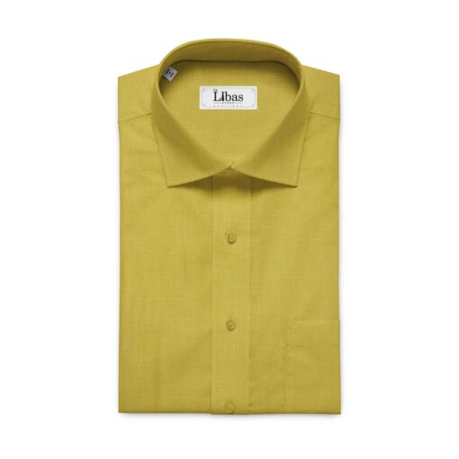 Nemesis Mustard Yellow 100% Pure Linen Shirt Fabric