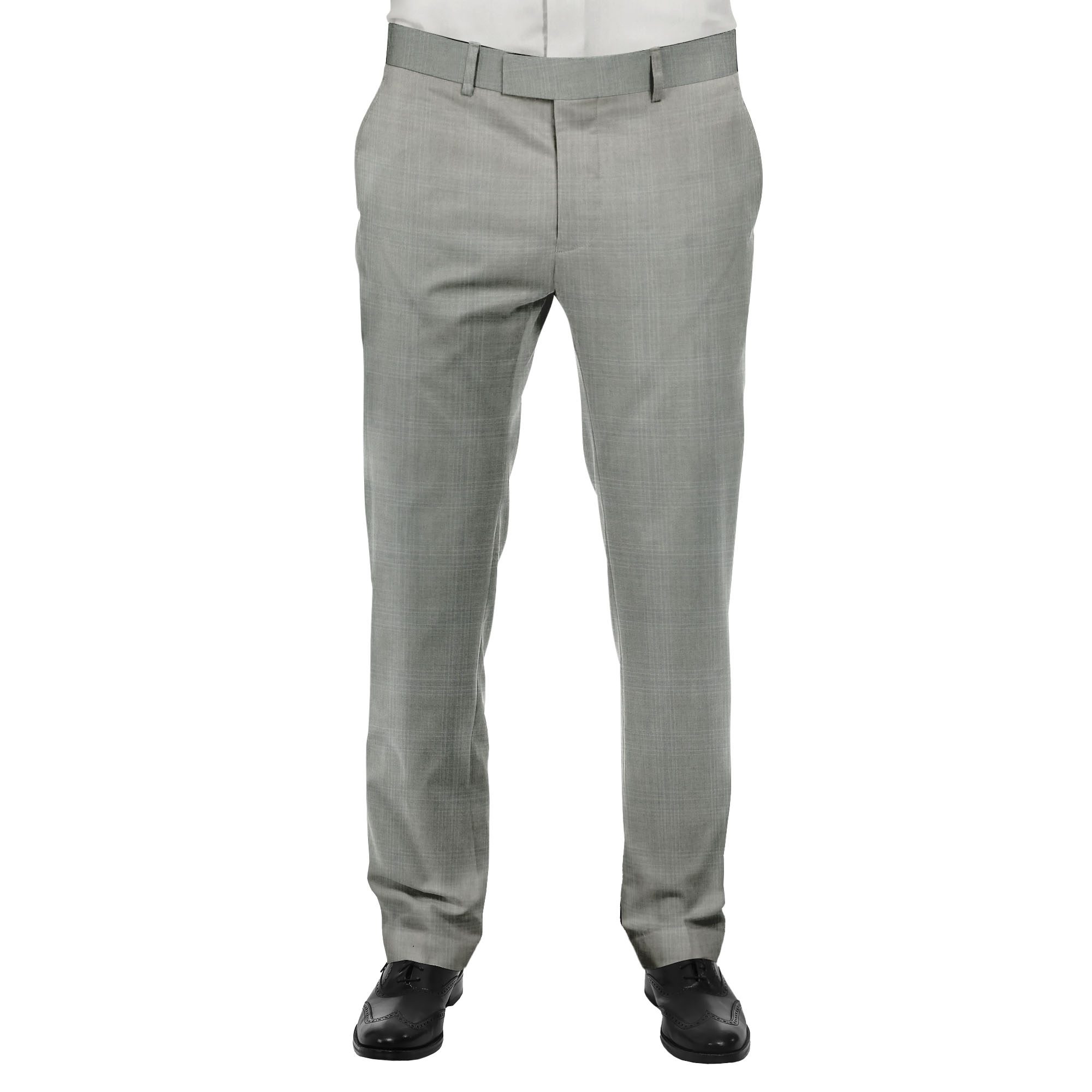 Raymond Men's Light Grey Self Check Poly Viscose Trouser Fabric (Unstitched - 1.25 Mtr)