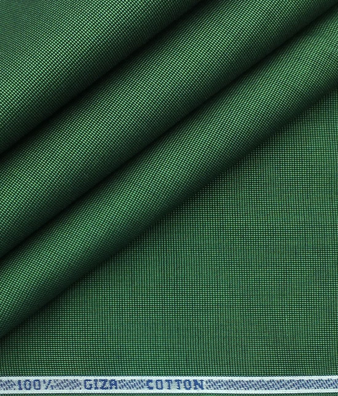 Solino Men's Basil Green Giza Cotton Oxford Weave Shirt Fabric