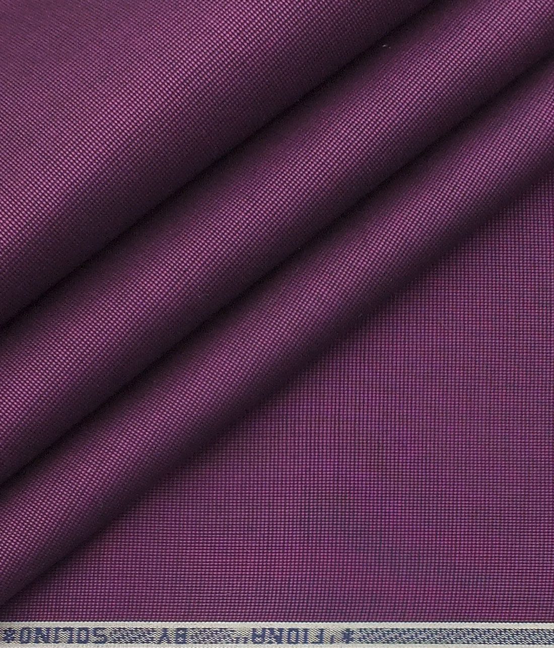 Solino Men's Dark Magenta Giza Cotton Oxford Weave Shirt Fabric