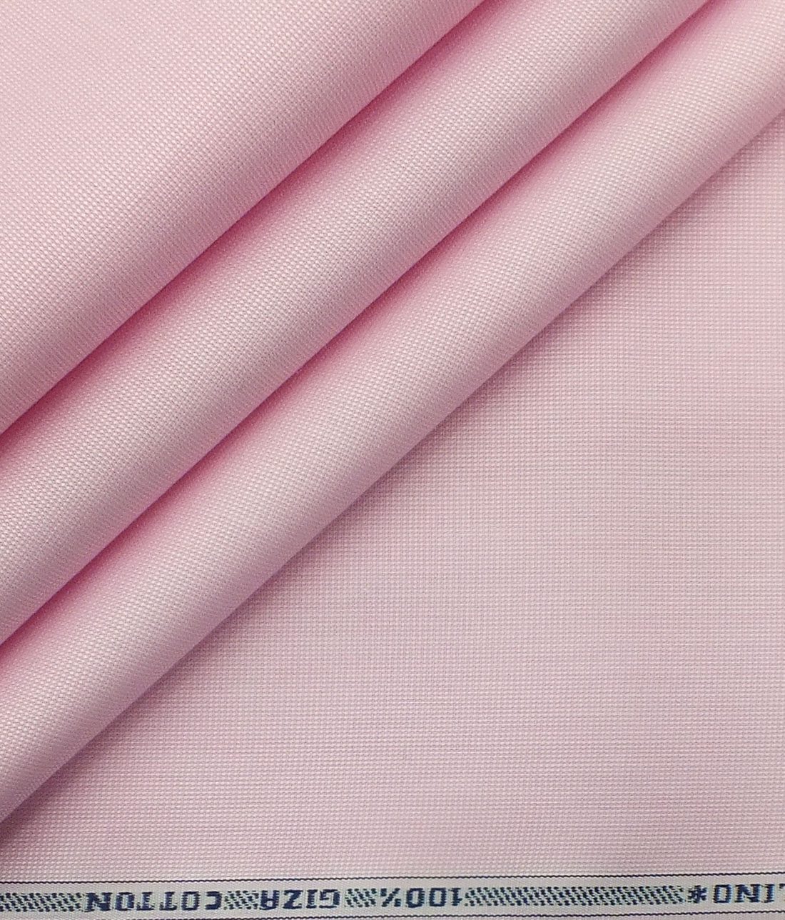 Solino Men's Light Pink Giza Cotton Oxford Weave Shirt Fabric