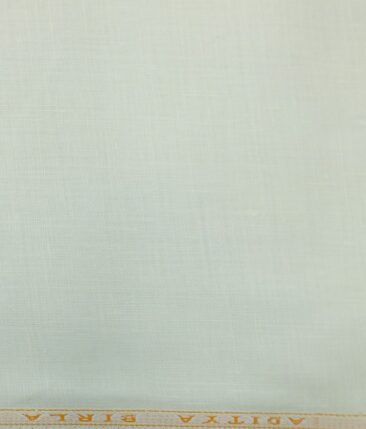 Linen Club Milky White 100% Pure Linen Self Design Unstitched Trouser Fabric