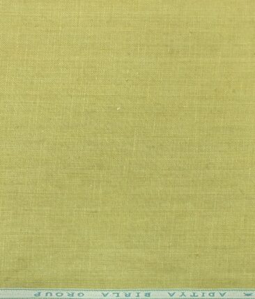 Linen Club Macaroon Beige 100% Pure Linen Self Design Unstitched Trouser Fabric