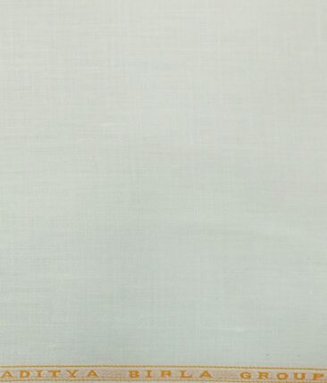 Linen Club Pure White 100% Pure Linen Self Design Unstitched Trouser Fabric