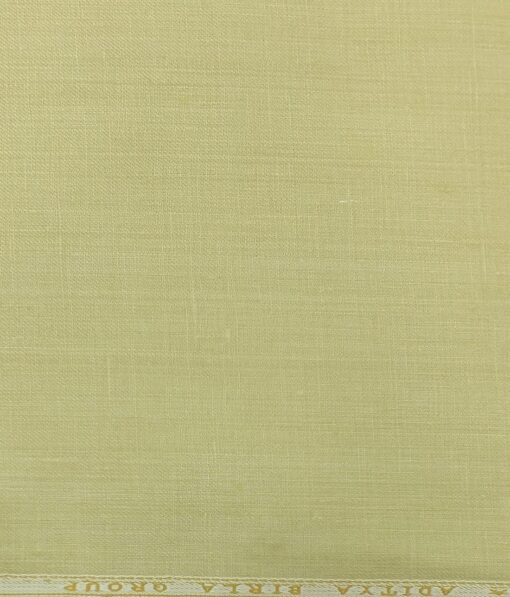 Linen Club Parmesean Beige 100% Pure Linen Self Design Unstitched Trouser Fabric