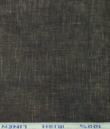 Arvind Dark Brown 100% Pure Linen 25 LEA Structured Unstitched Trouser Fabric