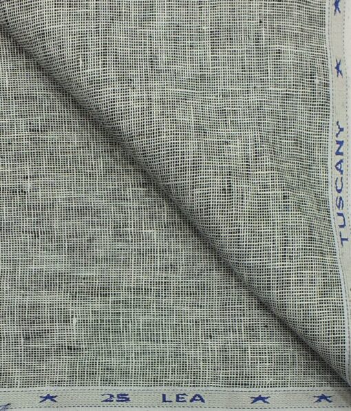 Arvind Light Grey 100% Pure Linen 25 LEA Structured Unstitched Trouser Fabric