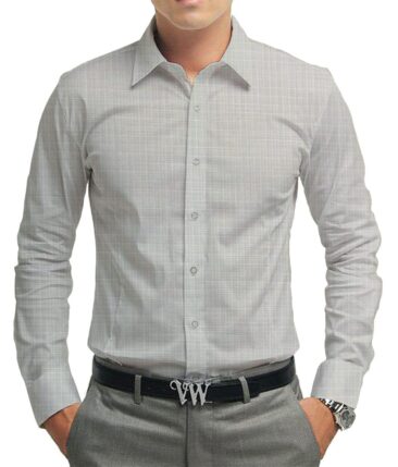 Raymond Light Worsted Grey Trouser Fabric With Exquisite Light Grey Self Design Shirt Fabric (Unstitched)