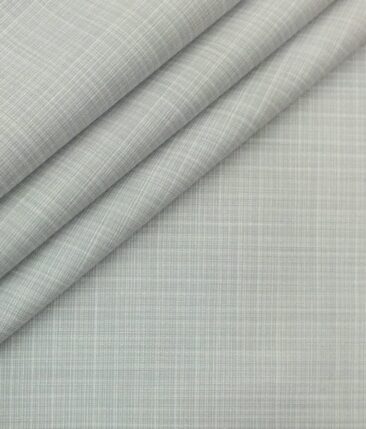 Raymond Light Worsted Grey Trouser Fabric With Exquisite Light Grey Self Design Shirt Fabric (Unstitched)
