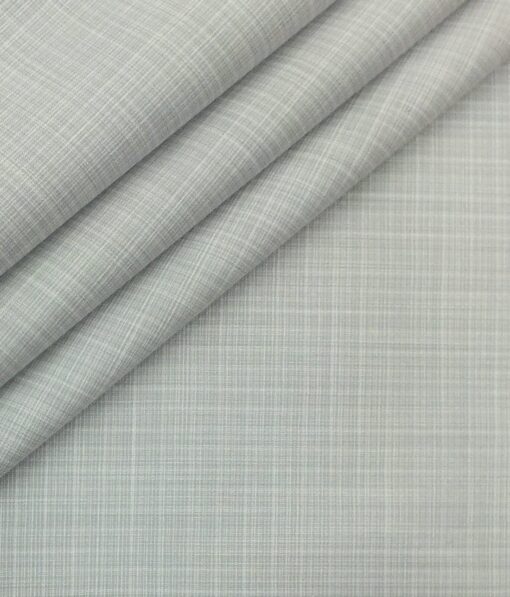 Raymond Light Worsted Grey Trouser Fabric With Exquisite Light Grey Self Design Shirt Fabric (Unstitched)