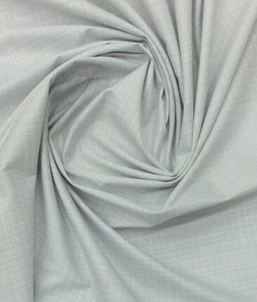Raymond Light Worsted Grey Trouser Fabric With Exquisite Light Grey Self Design Shirt Fabric (Unstitched)