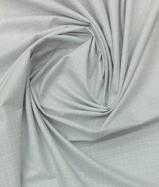 Raymond Light Worsted Grey Trouser Fabric With Exquisite Light Grey Self Design Shirt Fabric (Unstitched)