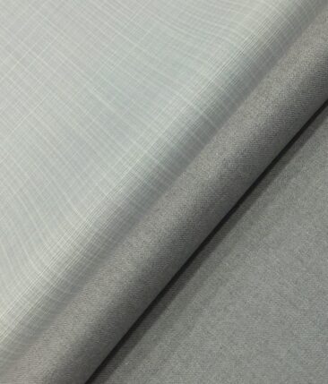 Raymond Light Worsted Grey Trouser Fabric With Exquisite Light Grey Self Design Shirt Fabric (Unstitched)