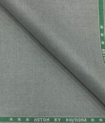 Raymond Light Worsted Grey Trouser Fabric With Exquisite Light Grey Self Design Shirt Fabric (Unstitched)