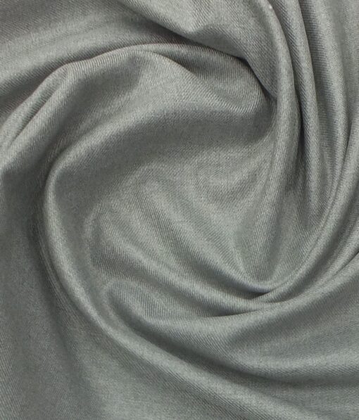 Raymond Light Worsted Grey Trouser Fabric With Exquisite Light Grey Self Design Shirt Fabric (Unstitched)