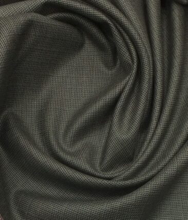 Raymond Medium Brown Structured Trouser Fabric With Exquisite Khadi Look Cream Checks Shirt Fabric (Unstitched)
