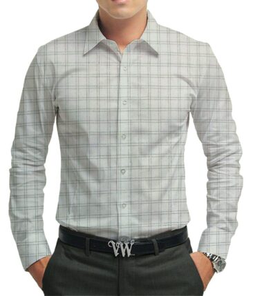 Raymond Dark Worsted Grey Trouser Fabric With Exquisite Khadi Look White Checks Shirt Fabric (Unstitched)