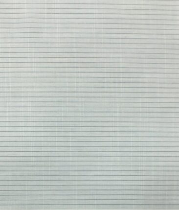Raymond Dark Greenish Grey Self Check Trouser Fabric With Exquisite Light Grey Striped Shirt Fabric (Unstitched)