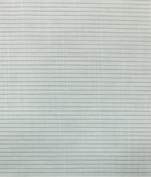 Raymond Dark Greenish Grey Self Check Trouser Fabric With Exquisite Light Grey Striped Shirt Fabric (Unstitched)