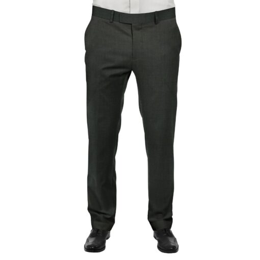Raymond Dark Greenish Grey Self Check Trouser Fabric With Exquisite Light Grey Striped Shirt Fabric (Unstitched)