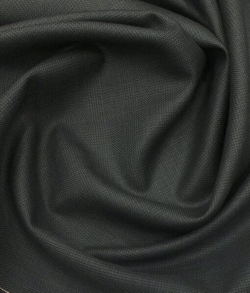 Raymond Dark Greenish Grey Self Check Trouser Fabric With Exquisite Light Grey Striped Shirt Fabric (Unstitched)