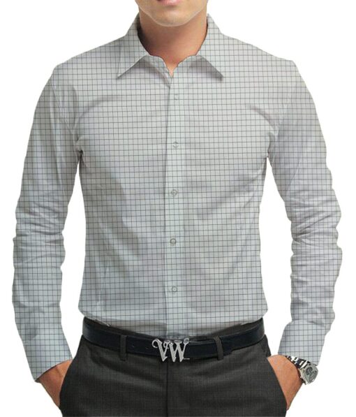Raymond Dark Grey Structured Trouser Fabric With Exquisite Light Grey Checks Shirt Fabric (Unstitched)