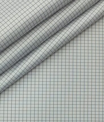 Raymond Dark Grey Structured Trouser Fabric With Exquisite Light Grey Checks Shirt Fabric (Unstitched)