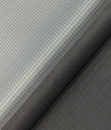 Raymond Dark Grey Structured Trouser Fabric With Exquisite Light Grey Checks Shirt Fabric (Unstitched)