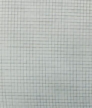 Raymond Dark Grey Broad Self Checks Trouser Fabric With Exquisite Light Grey Checks Shirt Fabric (Unstitched)
