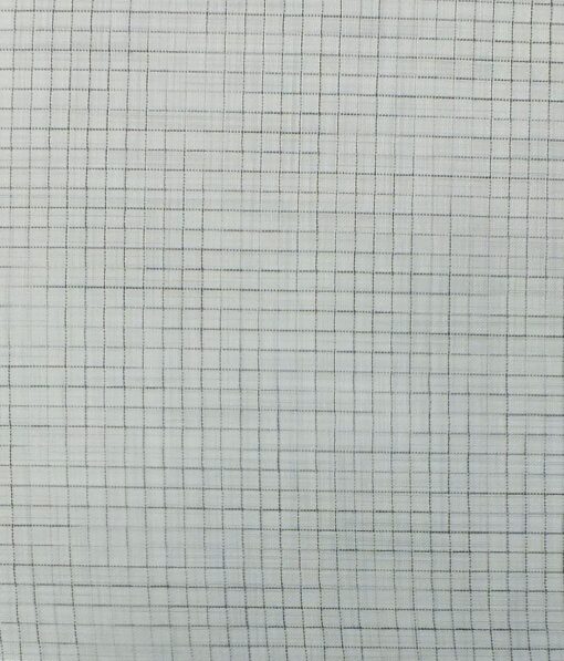 Raymond Dark Grey Broad Self Checks Trouser Fabric With Exquisite Light Grey Checks Shirt Fabric (Unstitched)