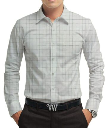 Raymond Dark Brown Self Checks Trouser Fabric With Exquisite White Checks Shirt Fabric (Unstitched)