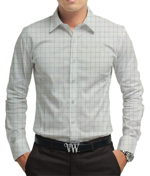 Raymond Dark Brown Self Checks Trouser Fabric With Exquisite White Checks Shirt Fabric (Unstitched)