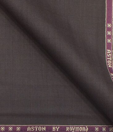 Raymond Dark Brown Self Checks Trouser Fabric With Exquisite White Checks Shirt Fabric (Unstitched)