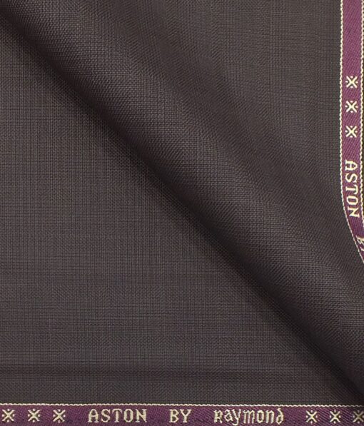 Raymond Dark Brown Self Checks Trouser Fabric With Exquisite White Checks Shirt Fabric (Unstitched)