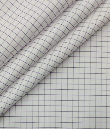 Raymond Dark Purple Self Check Trouser Fabric With Exquisite White base Purple Checks Shirt Fabric (Unstitched)