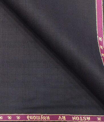 Raymond Dark Purple Self Check Trouser Fabric With Exquisite White base Purple Checks Shirt Fabric (Unstitched)