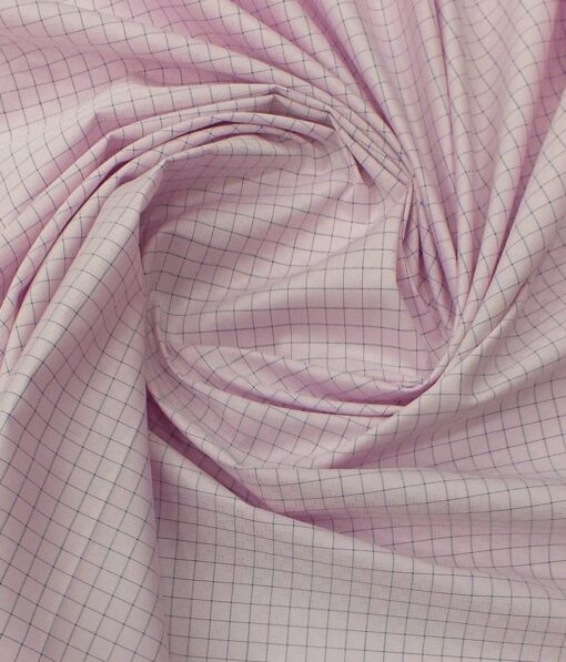 Raymond Dark Purple Self Design Trouser Fabric With Exquisite Light Pink Checks Shirt Fabric (Unstitched)