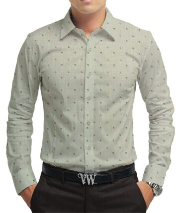 Raymond Dark Brown Self Check Trouser Fabric With Exquisite Khadi Look Beige Printed Shirt Fabric (Unstitched)