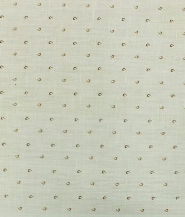 Raymond Dark Brown Self Check Trouser Fabric With Exquisite Khadi Look Beige Printed Shirt Fabric (Unstitched)