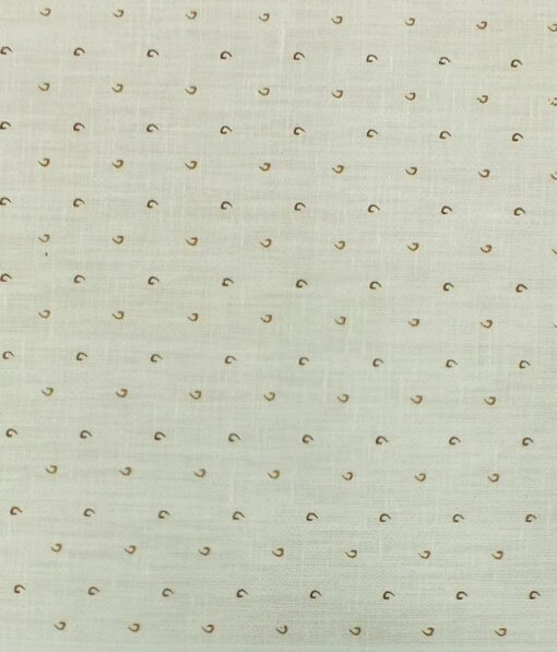 Raymond Dark Brown Self Check Trouser Fabric With Exquisite Khadi Look Beige Printed Shirt Fabric (Unstitched)